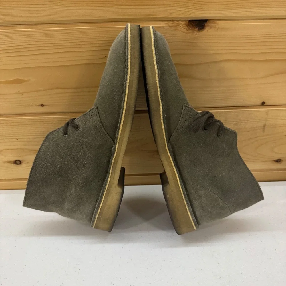 Clarks Originals Desert Boots Mens 7 Olive Green Suede Chukka 261382347060